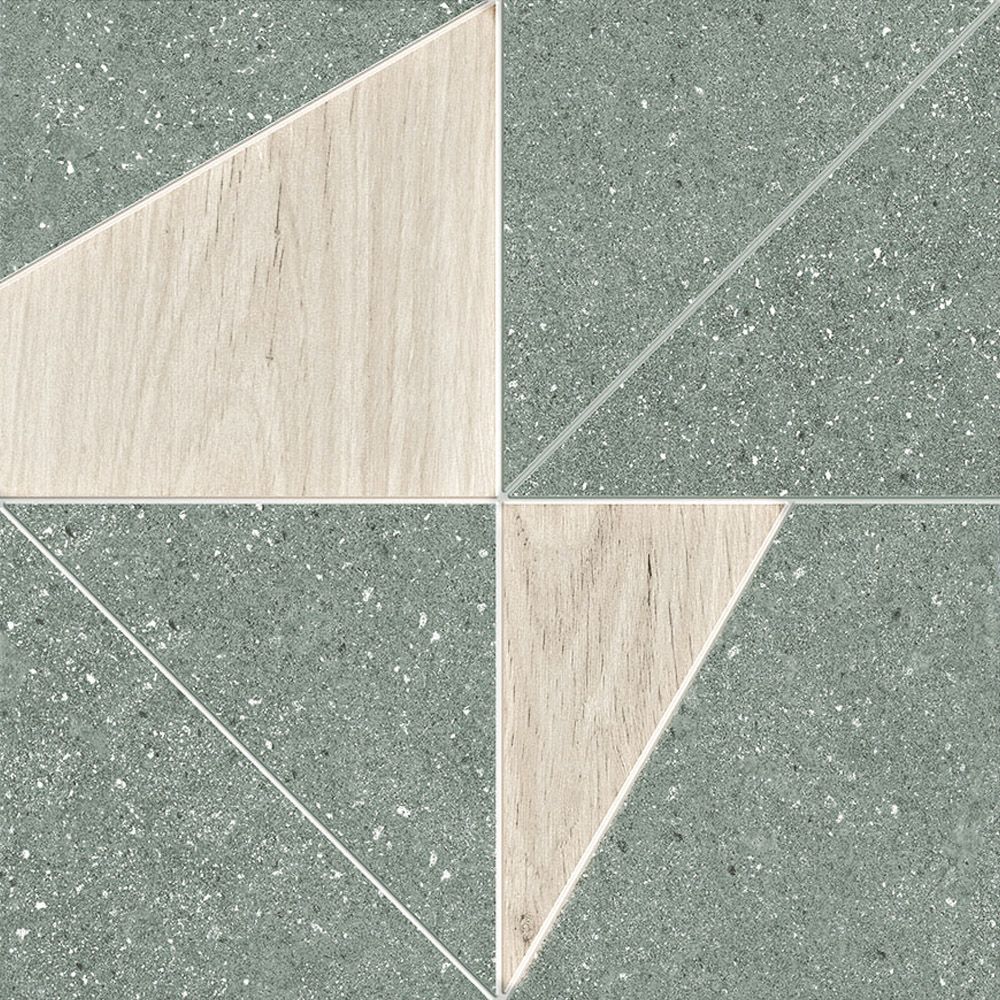Grained Green Copper Tangram